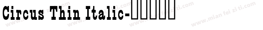 Circus Thin Italic字体转换